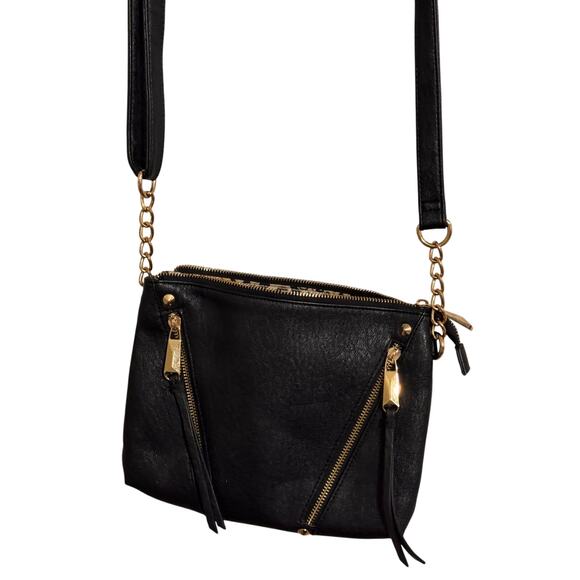 JESSICA SIMPSON BLACK GOLD ACCENT(S) HANDBAG - Picture 6 of 7